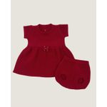Vestidinho Sara Vermelho Bordô