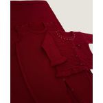 Saída Maternidade Isabela Vermelho Bordô