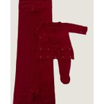 Saída Maternidade Liz Vermelho Bordô