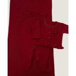 Saída Maternidade Isabela Vermelho Bordô