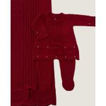 Saída Maternidade Liz Vermelho Bordô