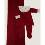 Saída Maternidade Liz Vermelho Bordô