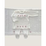 Saída Maternidade Alice Flores Branca