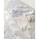 Saída Maternidade Alice Flores Branca