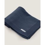 Saída Maternidade Artur Branca com Listras Azul Jeans