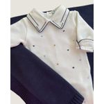 Saída Maternidade Branca de Poá Colorido