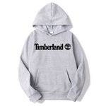 Moletom Timberland em Algodão Cinza Logo Escrito 