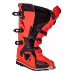 Bota Ims Robust Sola Costurada Bico De Aço Trilha Motocross Vermelha