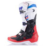 Bota Alpinestars Tech 3 Motocross Trilha Enduro Branco Vermelho Azul