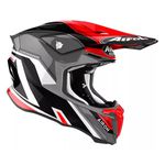 Capacete Airoh Twist 2.0 Trilha Moto Motocross Off Road Cinza Vermelho