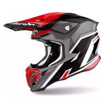 Capacete Airoh Twist 2.0 Trilha Moto Motocross Off Road Cinza Vermelho