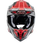 Capacete Airoh Twist 2.0 Trilha Moto Motocross Off Road Cinza Vermelho