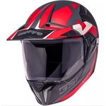 Capacete Bieffe 3 Sport Com Viseira Cristal 30th React Cinza Vermelho