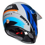 Capacete Bieffe 3 Sport Com Viseira Cristal 30th React Azul