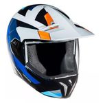 Capacete Bieffe 3 Sport Com Viseira Cristal 30th React Azul