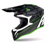 Capacete Airoh Wraap Trilha Moto Motocross Off Road Downhill Cinza Verde