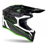 Capacete Airoh Wraap Trilha Moto Motocross Off Road Downhill Cinza Verde