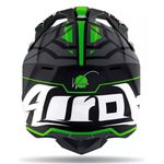 Capacete Airoh Wraap Trilha Moto Motocross Off Road Downhill Cinza Verde