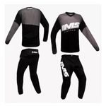 Conjunto Ims Mx Active Trilha Motocross Off Road Preto Cinza