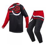 Conjunto Calça + Camisa Asw Image Target Trilha Motocross Vermelho