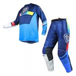 Kit Conjunto Asw Vented Gradient 25 Trilha Motocross Azul
