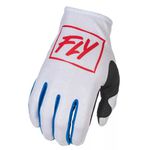 Luva Fly Lite Glove Importada Trilha Motocross Off Road Mtb Branco