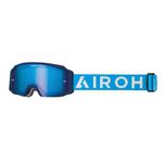 Óculos Airoh Blast Xr1 Trilha Motocross Off Road Downhill Azul Espelhado