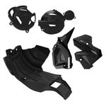 Kit Protetor De Carter Quadro Tampa De Motor Anker Crf250f Preto