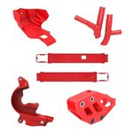 Kit IV Protetor Motor Quadro Balança Guia Pinhão Crf 230 Anker Vermelho