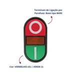 BOTÃO DUPLO LUKMA LIGA/DESLIGA C/LED 220V
