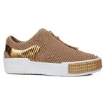 TÊNIS KNIT NUDE OURO (FORMA GRANDE / COMPRAR UM NÚMERO MENOR)