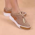 TÊNIS KNIT NUDE OURO (FORMA GRANDE / COMPRAR UM NÚMERO MENOR)