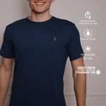 Camiseta masculina azul petróleo Trituê 