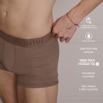Cueca Boxer Marrom Microfibra 