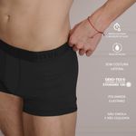 Cueca Boxer Preta Microfibra 