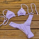 Conjunto Cortininha Chicago Textura Lavanda