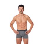 Cueca Boxer Cinza Mescla Microfibra