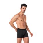 Cueca Boxer Preta Microfibra 