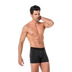 Cueca Boxer Preta Microfibra 