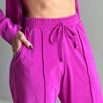 Calça Pantalona Fucsia Glow casual inverno 