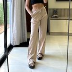 Calça Pantalona Eva Euro nude capuccino