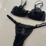 Conjunto lingerie Kate renda preto Trituê