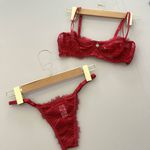 Conjunto lingerie Kate renda vermelho Trituê 