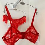 Conjunto lingerie vermelha sem bojo com aro