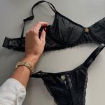 Conjunto lingerie Rebeca renda/tule preto 