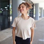 Blusa Cropped Amélia nude Trituê 