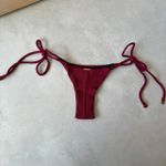 Calcinha Biquíni Acapulco Avulsa Fio Duplo Amarração Lateral Textura Cereja Crepono Trituê
