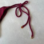 Calcinha Biquíni Acapulco Avulsa Fio Duplo Amarração Lateral Textura Cereja Crepono Trituê