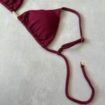 Top Biquíni Cortininha Zion Avulso Textura Cereja Crepono Trituê