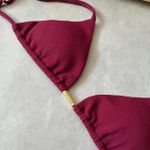 Top Biquíni Cortininha Zion Avulso Textura Cereja Crepono Trituê